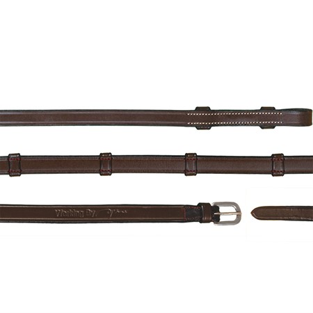 Lädertygel 16mm med stoppar WO