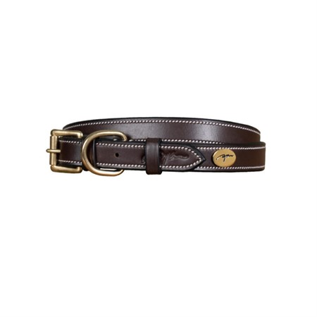 Hundhalsband med vit kantsöm