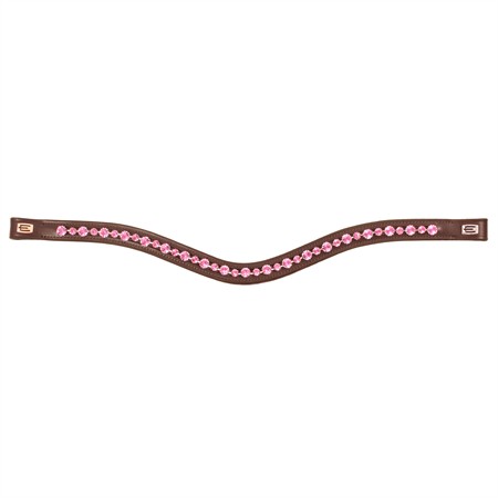Pannband Rosa/Rosa kristall, mässing E