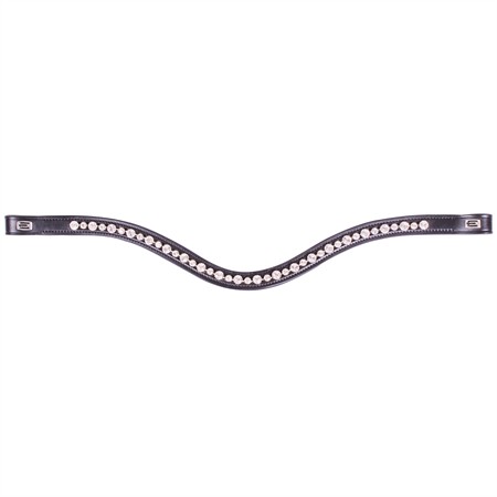 Pannband dressyr Vit kristall, silver E