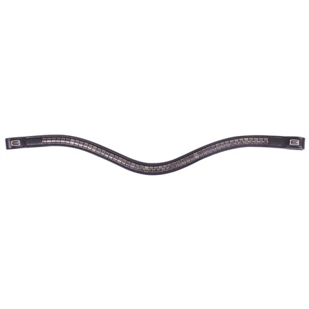 Pannband dressyr Svart gun metal klinker, silver E