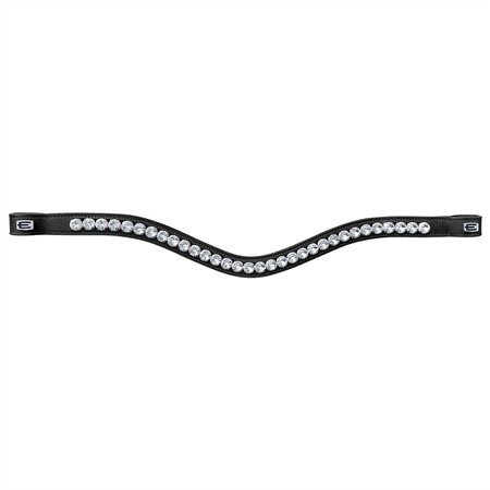 Pannband stora vita kristaller silver E