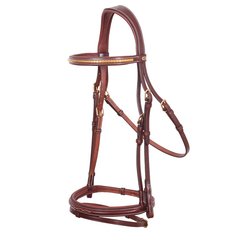 Thamar träns mässingklinkers komb nosgr Ponny - Svart